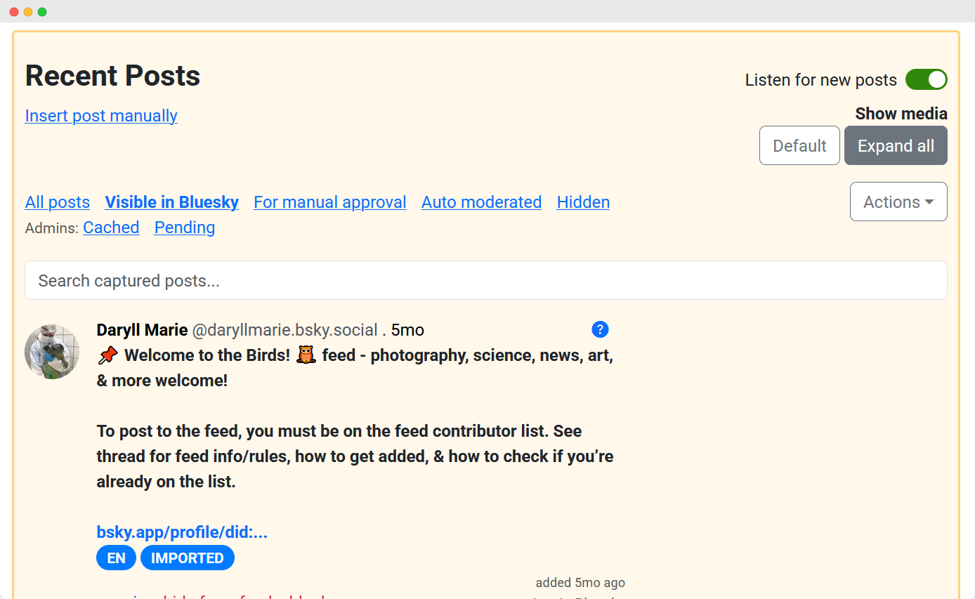 Bluesky Feed Creator
